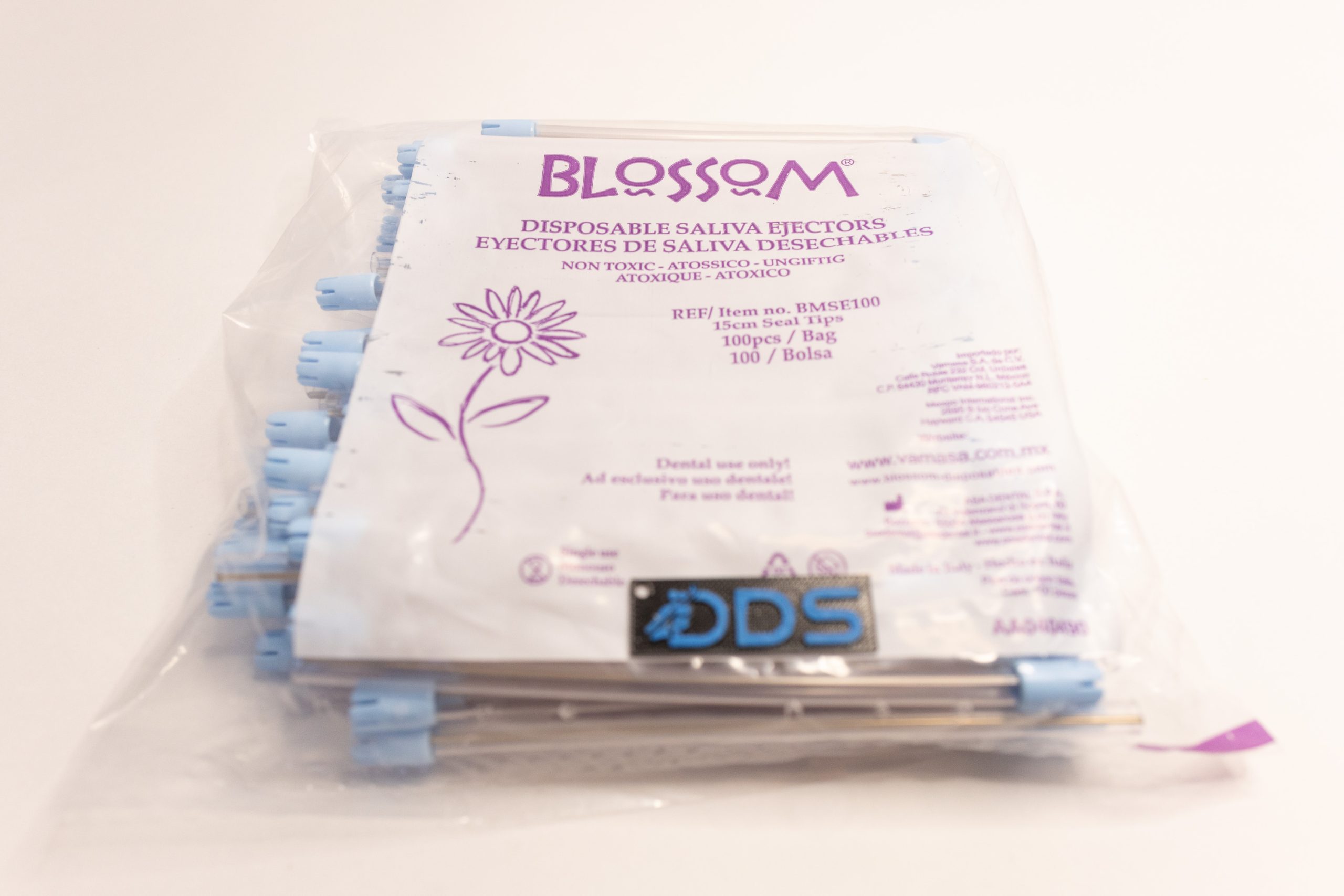 EYECTOR DENTAL BLOSSOM CON 100 PIEZAS