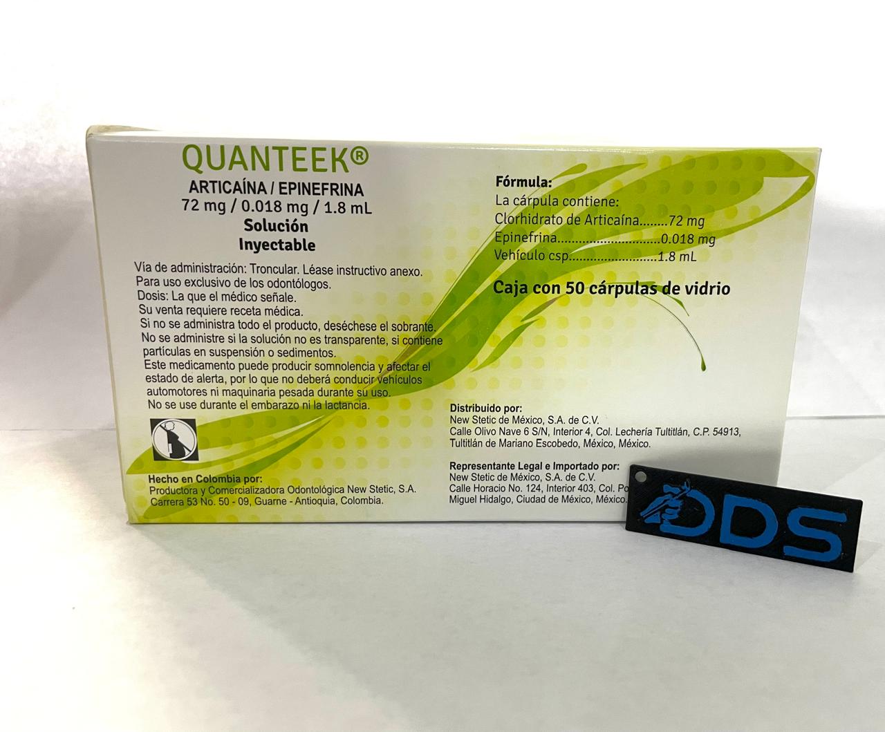 ANESTESIA QUANTEEK ARTICAINA CON EPINEFRINA NEWTHEEK CAJA CON 50 CARTUCHOS