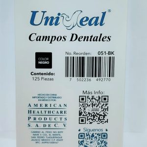 CAMPO DENTAL CON 125 PIEZAS NEGRO