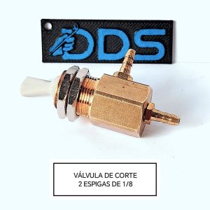 VALVULA DE CORTE 2 ESPIGAS DE 1/8