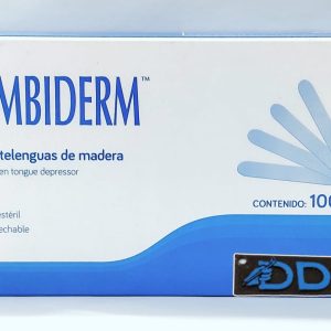 ABATELENGUA DE MADERA CAJA CON 100 PIEZAS AMBIDERM
