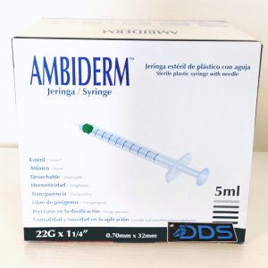 JERINGA DE 5 ML 22G X 32MM CAJA CON 100 PIEZAS AMBIDERM